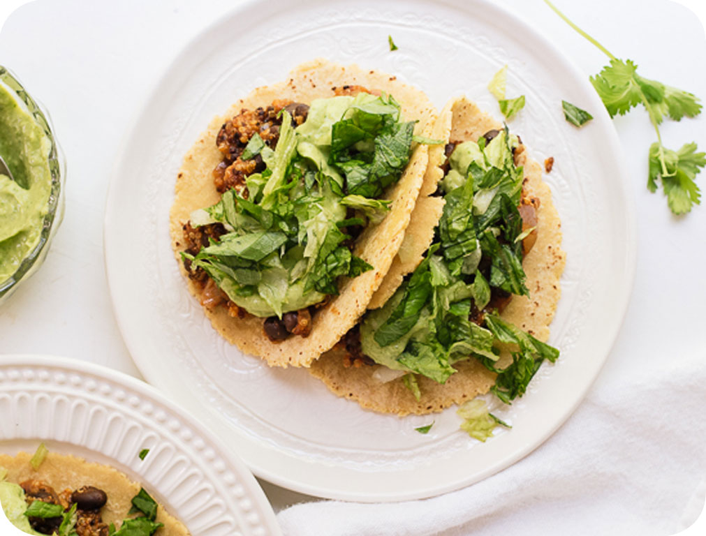 Quinoa black beans tacos